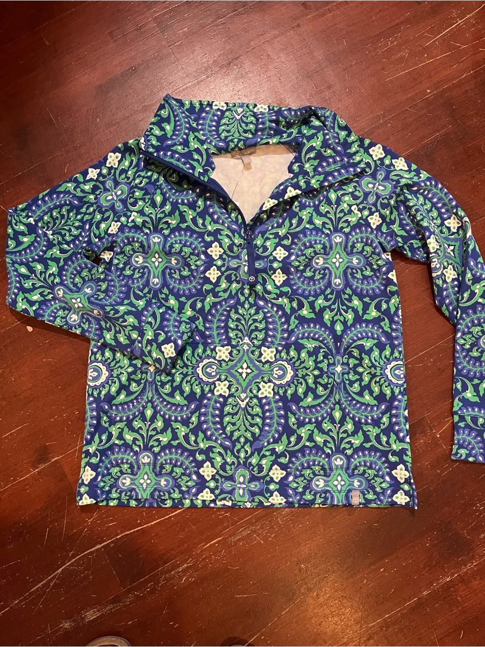 🌻3/$15🌻 T by Talbots Blue and Green Printed Women's Top